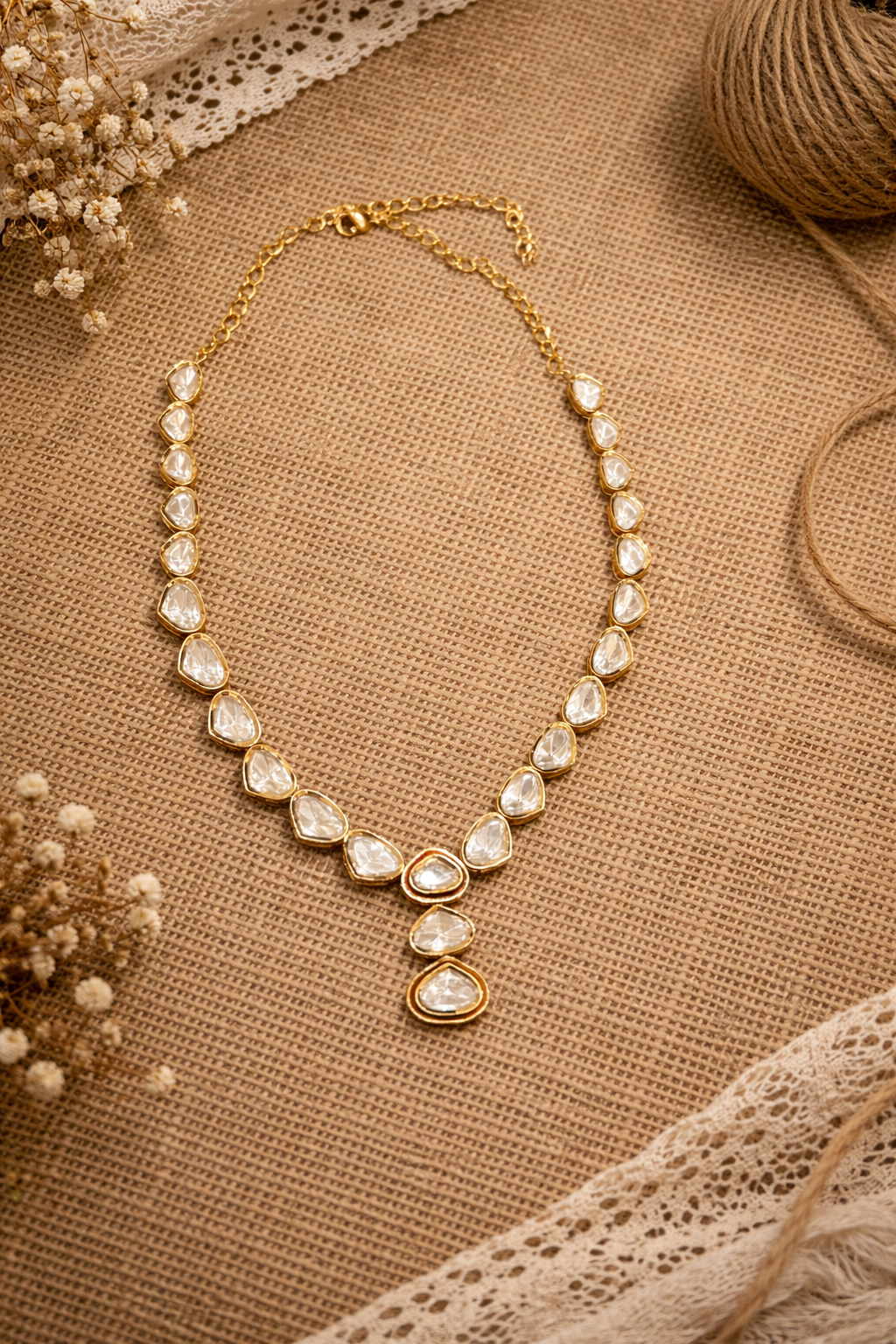 Meher Polki Elegance Set - Ruby Red