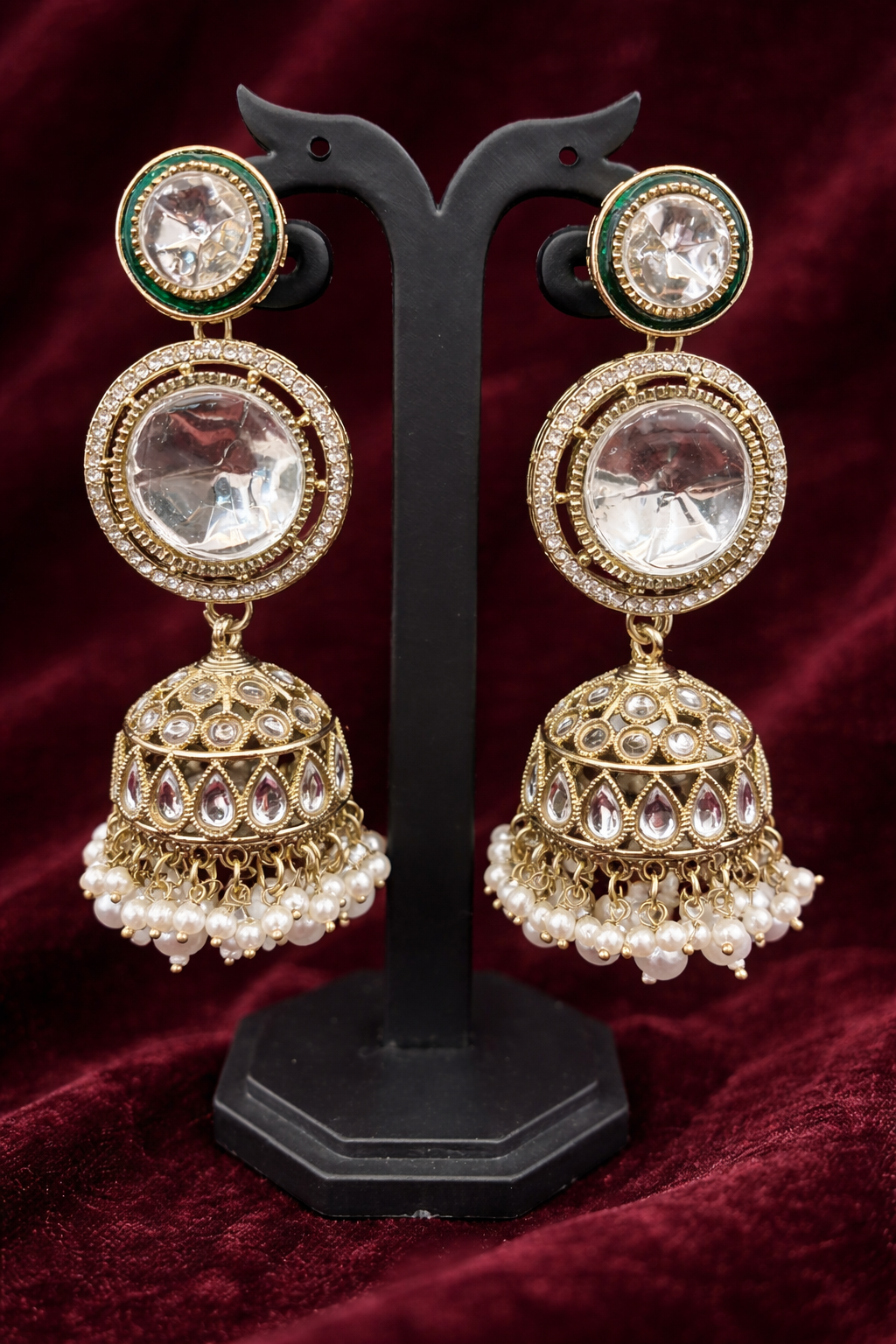 The Jahanara Royal Mirror & Pearl Choker Set