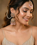 Gul-e-Noor Pastel Pink Kaan-Chain Jhumka & Maang Tikka Set