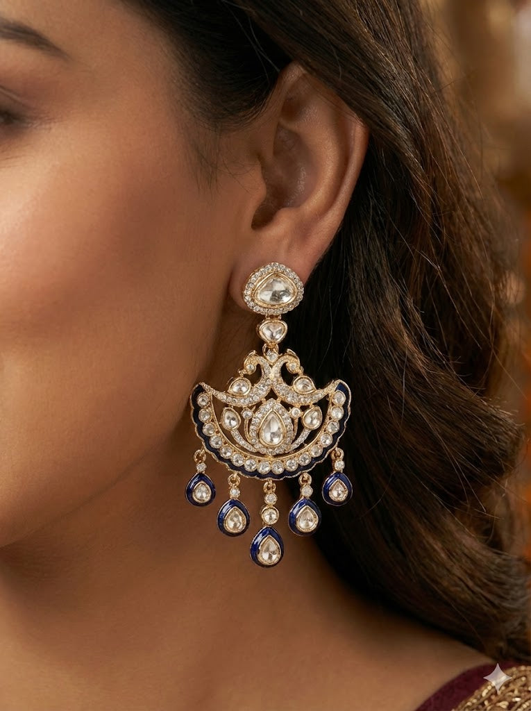 The Zarina Royal Chandbalis -  Deep Blue